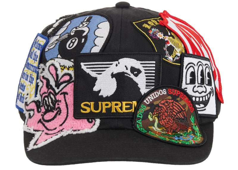 Supreme Patches 6-Panel Black