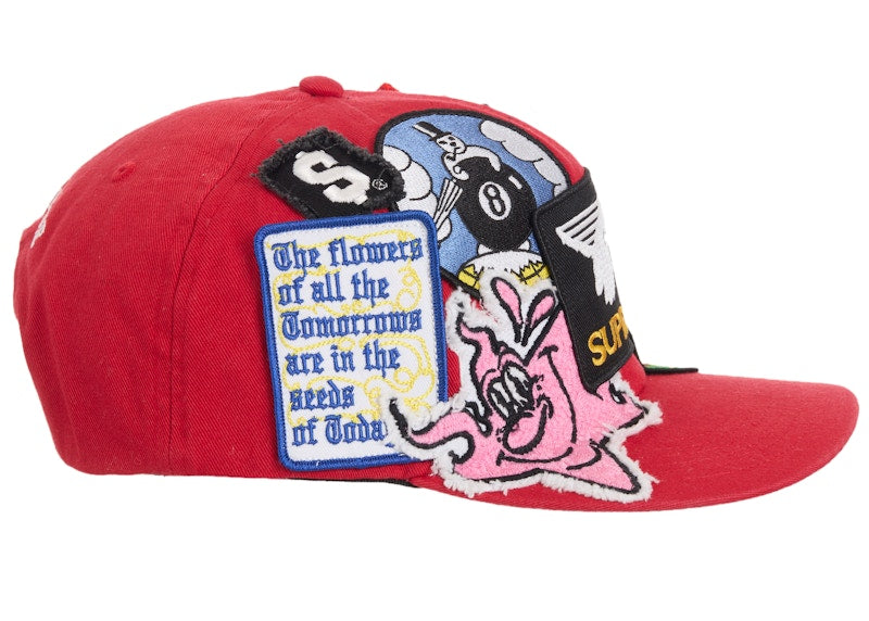 Supreme Patches 6-Panel Red