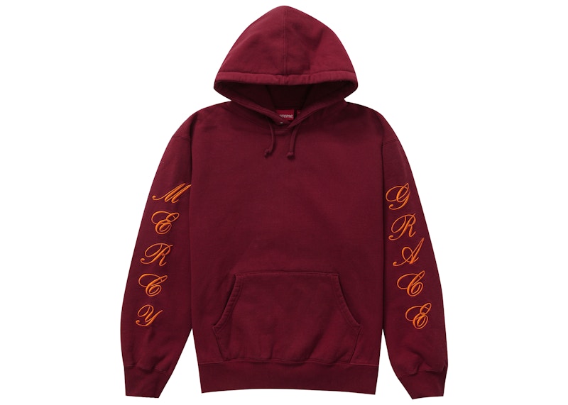 Supreme Patches Spiral Hooded Sweatshirt Cardinal