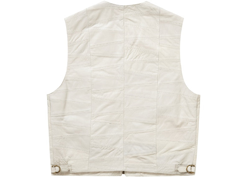 Supreme Patchwork Leather Cargo Vest White