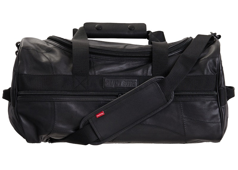 Supreme Patchwork Leather Duffel Bag Black