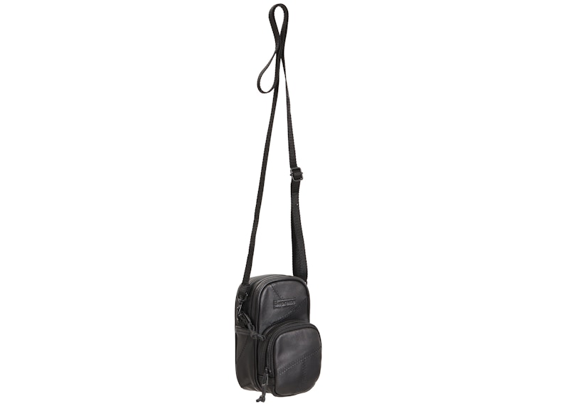 Supreme Patchwork Leather Small Shoulder Bag Black