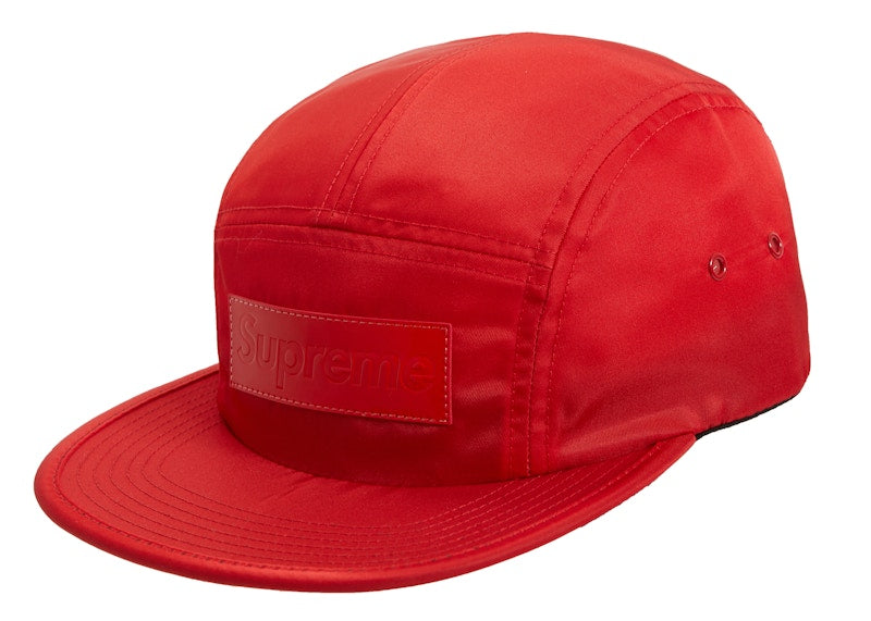 Supreme Patent Leather Patch Camp Cap Red
