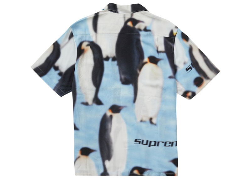 Supreme Penguins Rayon S/S Shirt Blue