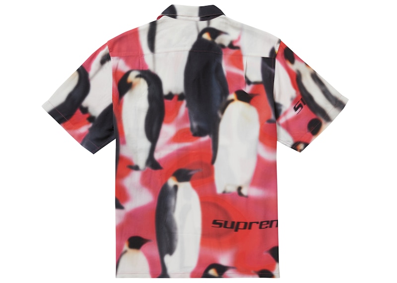 Supreme Penguins Rayon S/S Shirt Pink