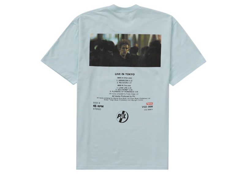 Supreme PiL Live In Tokyo Tee Pale Blue