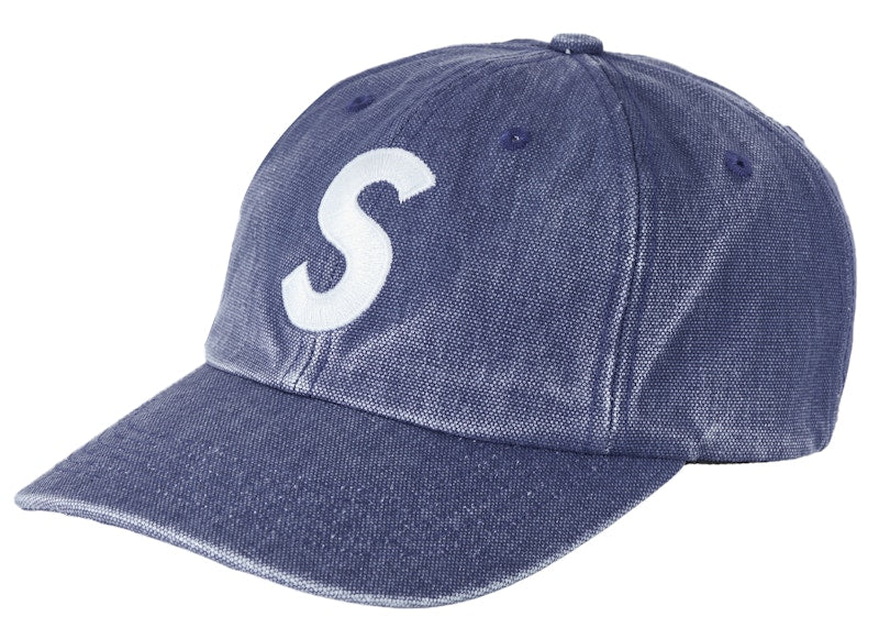 Supreme Pigment Canvas S Logo 6-Panel Navy