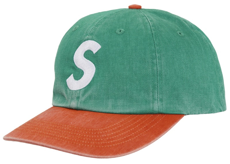 Supreme Pigment Coated 2-Tone S Logo 6-Panel Green