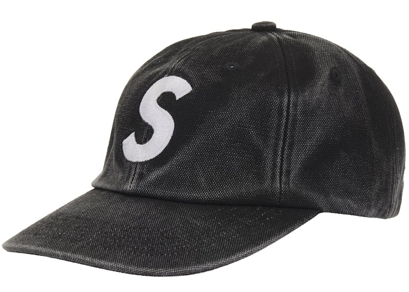 Supreme Pigment Coated Canvas S Logo 6-Panel Black