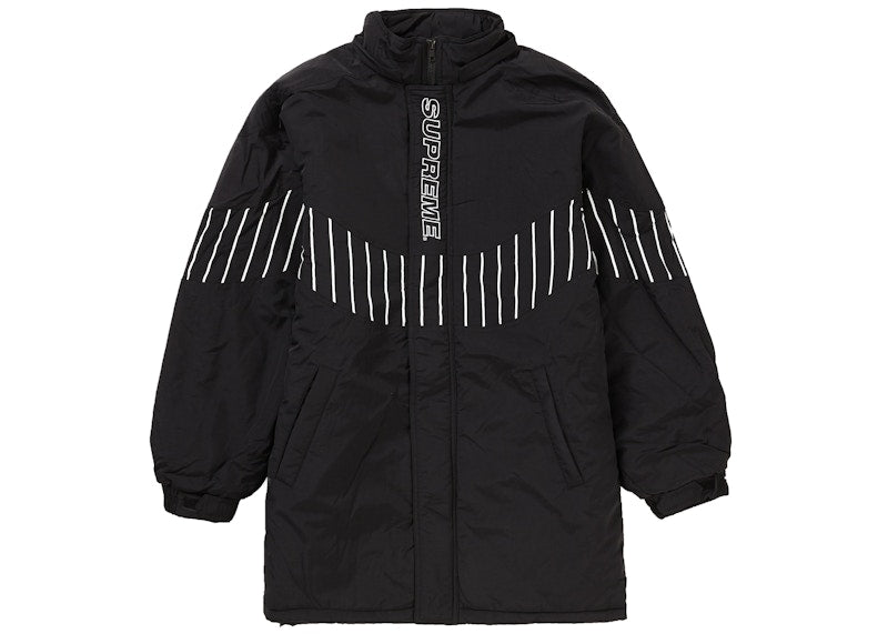 Supreme Pinstripe Panel Sports Parka Black