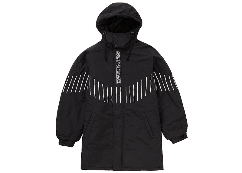 Supreme Pinstripe Panel Sports Parka Black