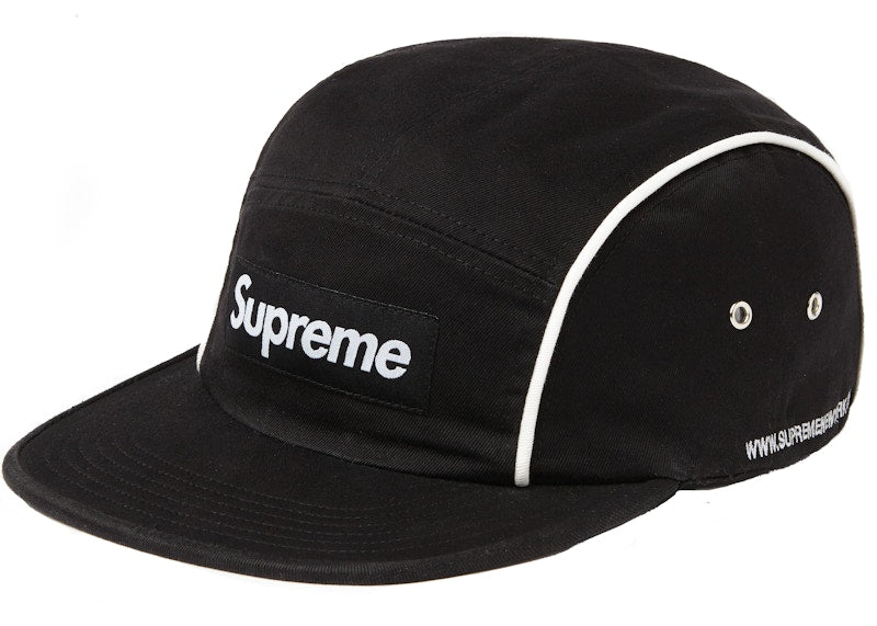 Supreme Piping Camp Cap Black
