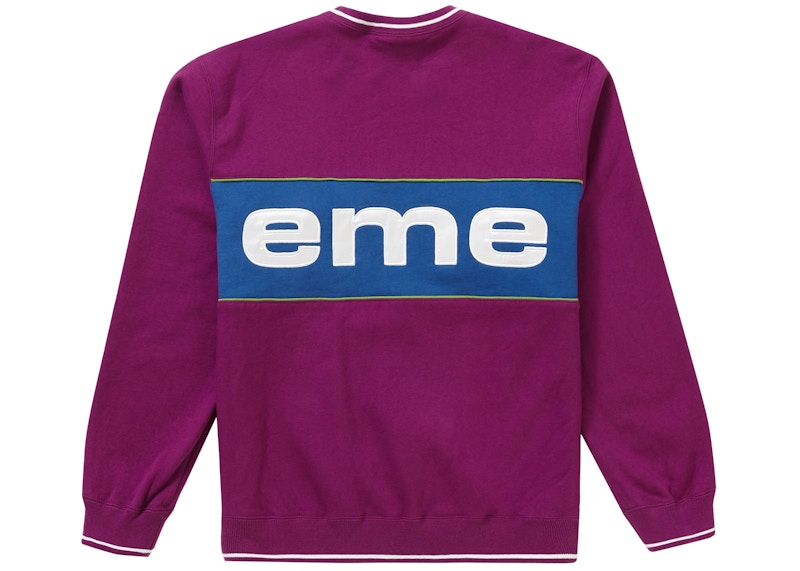 Supreme Piping Crewneck Dark Magenta