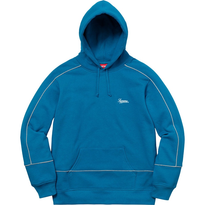 Supreme Piping Hooded Sweatshirt Dark Aqua
