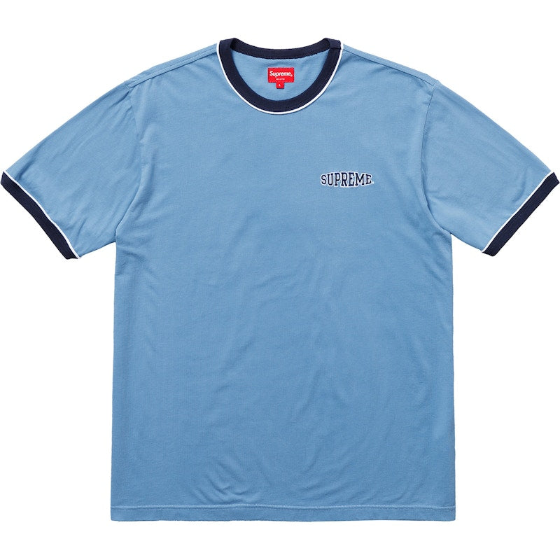 Supreme Piping Ringer Tee Light Blue