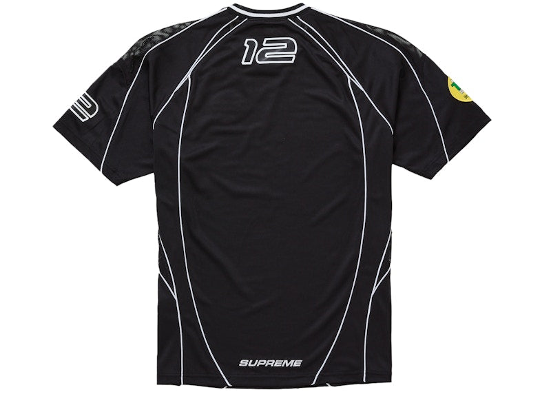 Supreme Piping Soccer Jersey Black