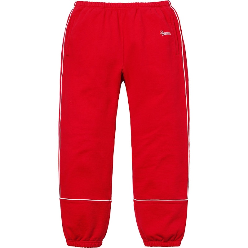 Supreme Piping Sweatpant Red