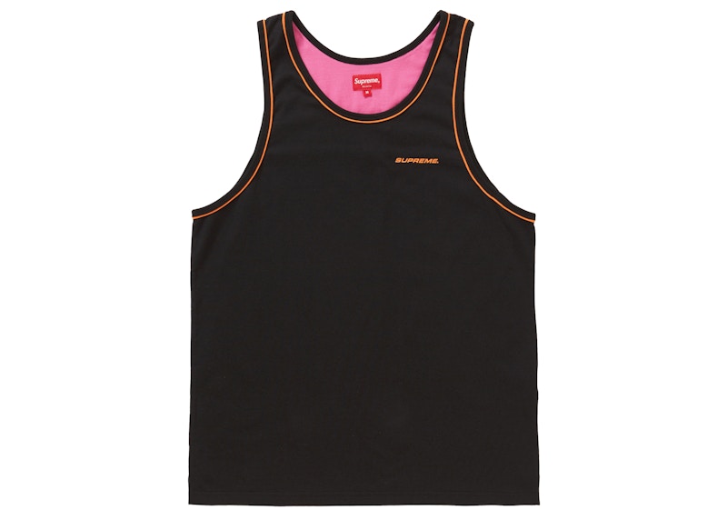 Supreme Piping Tank Top Black