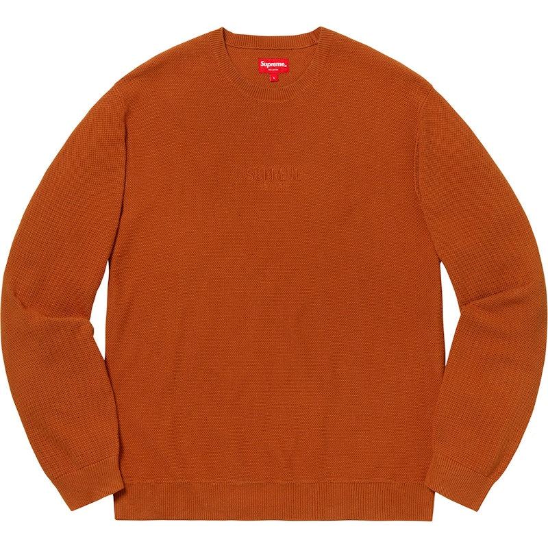 Supreme Pique Crewneck (FW18) Copper