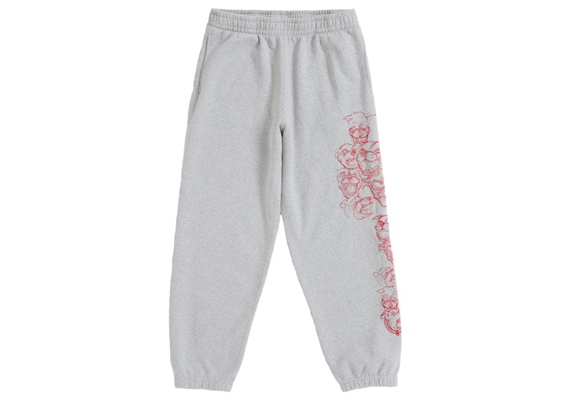 Supreme Pitbulls Embroidered Sweatpant Heather Grey