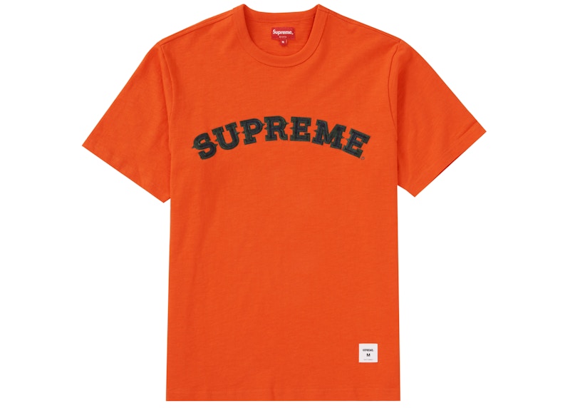 Supreme Plaid Applique S/S Top Orange