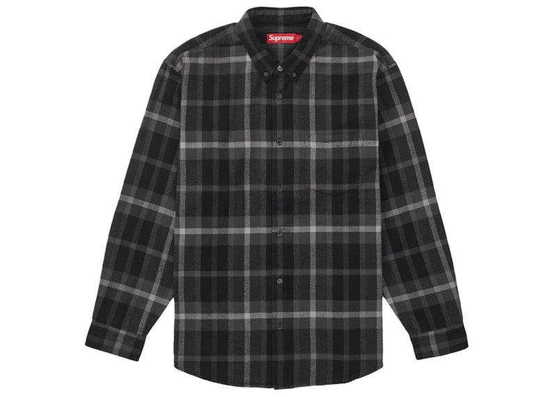Supreme Plaid Flannel Shirt (FW23) Black