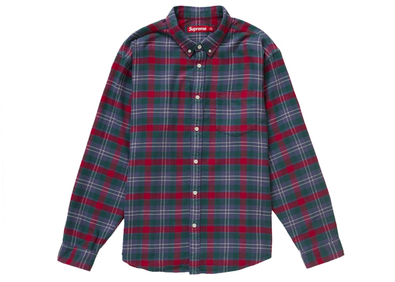 Supreme Plaid Flannel Shirt (SS24) Slate