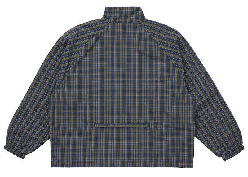 Supreme Plaid Track Jacket Navy