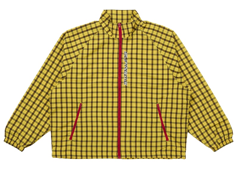 Supreme Plaid Track Jacket Yellow