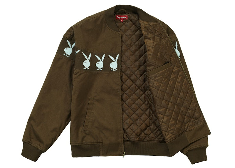 Supreme Playboy Crew Jacket Brown