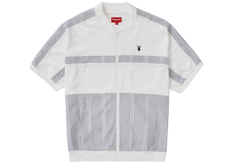 Supreme Playboy Leisure Zip Up Top White