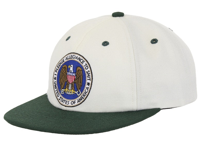 Supreme Pledge Allegiance 6-Panel Cap (FW25) White