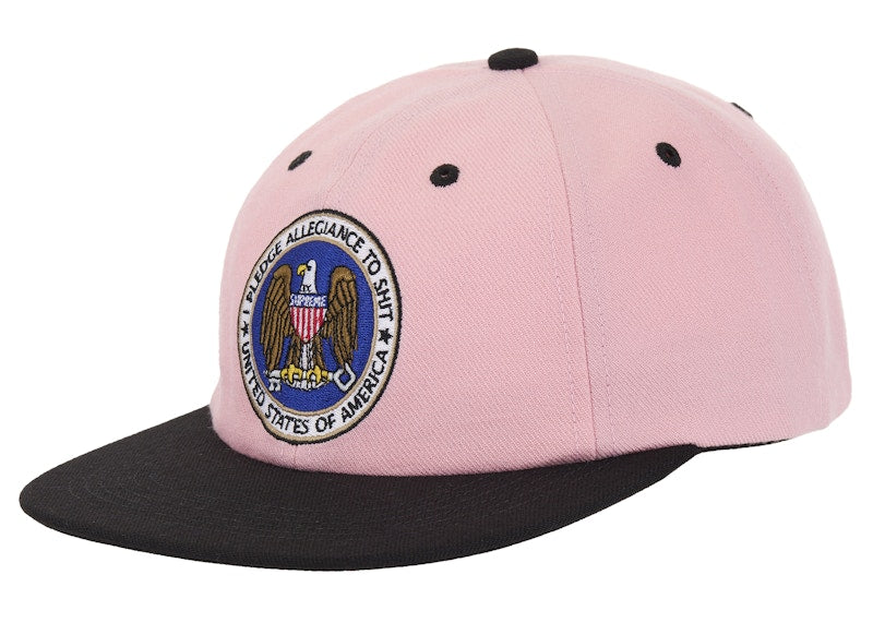 Supreme Pledge Allegiance 6-Panel Cap (FW25) Pink