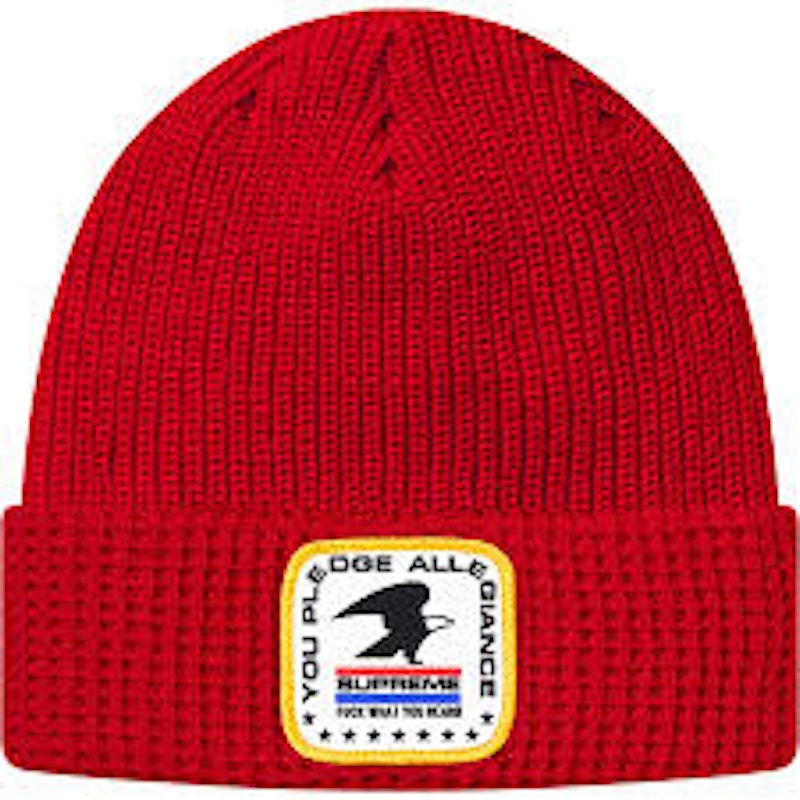 Supreme Pledge Allegiance Beanie Red