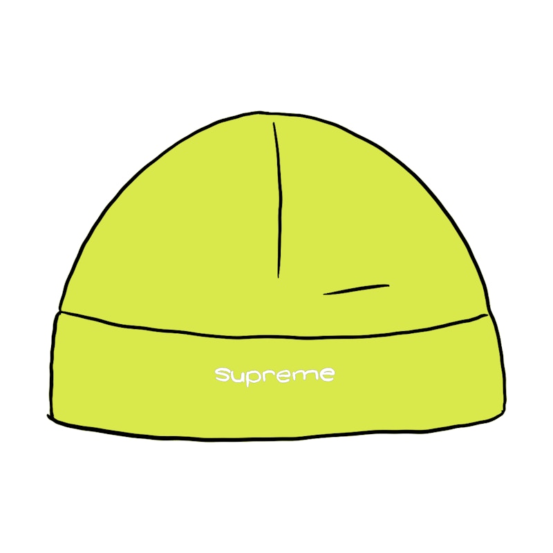 Supreme Polartec Beanie Bright Lime