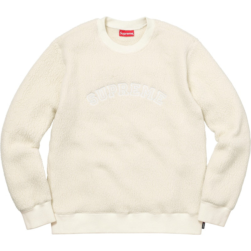 Supreme Polartec Deep Pile Crewneck Natural