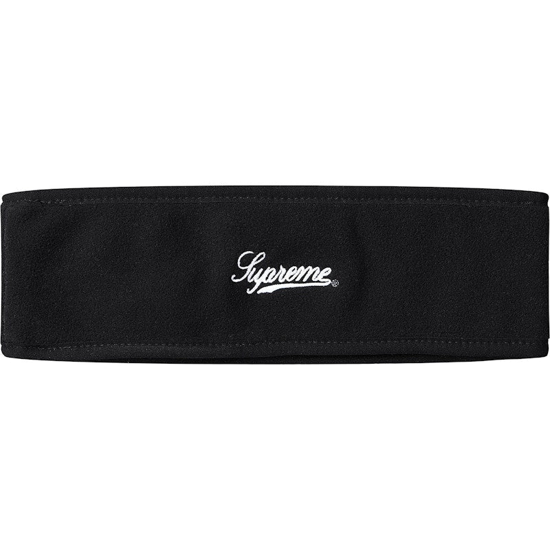 Supreme Polartec Logo Headband Black