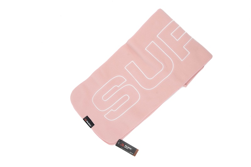 Supreme Polartec Logo Scarf Pink