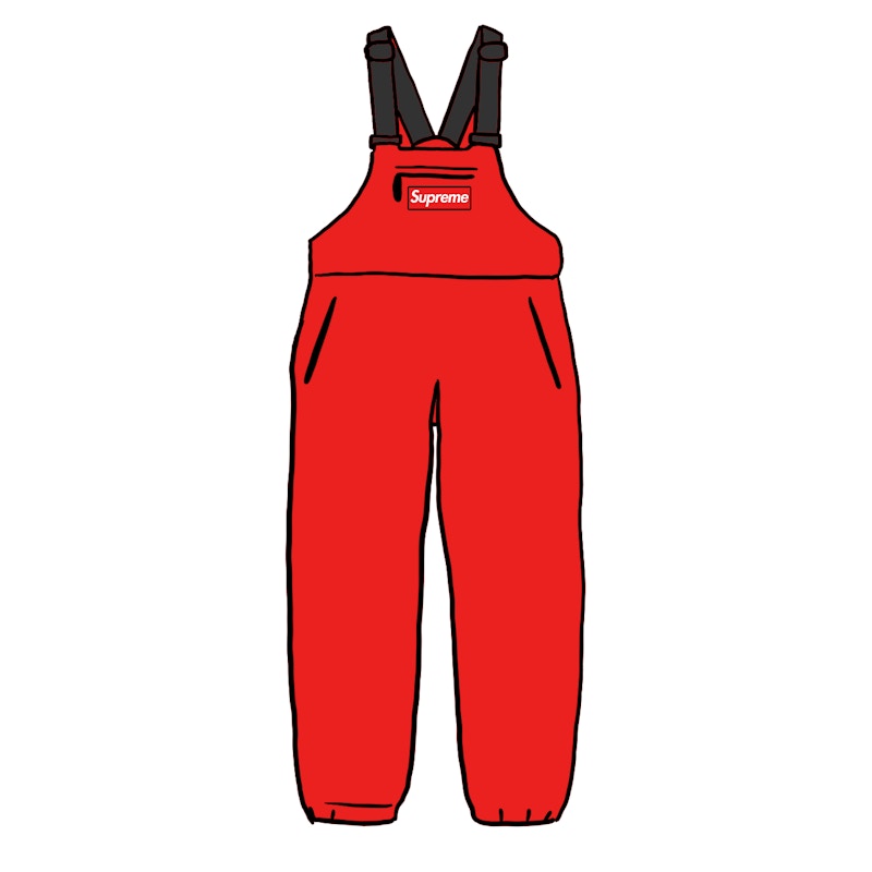 Supreme Polartec Overalls Red