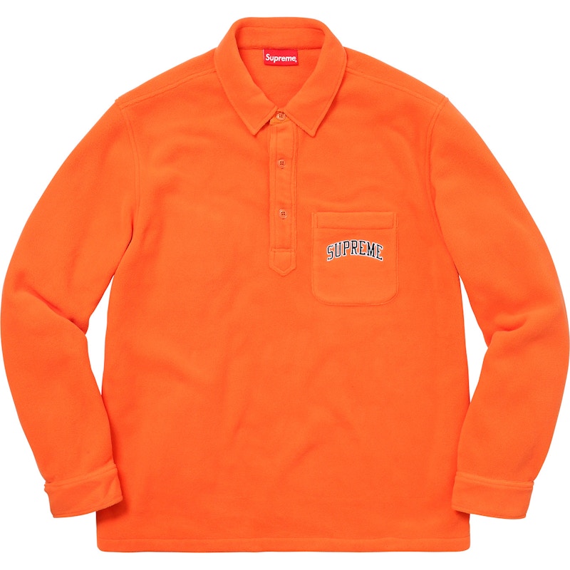 Supreme Polartec Pullover Shirt Orange