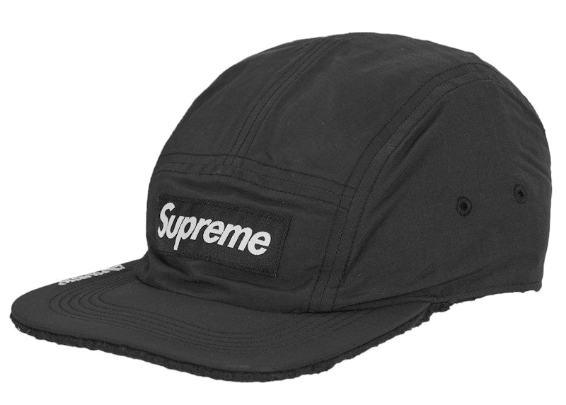 Supreme Polartec Shearling Reversible Camp Cap Black