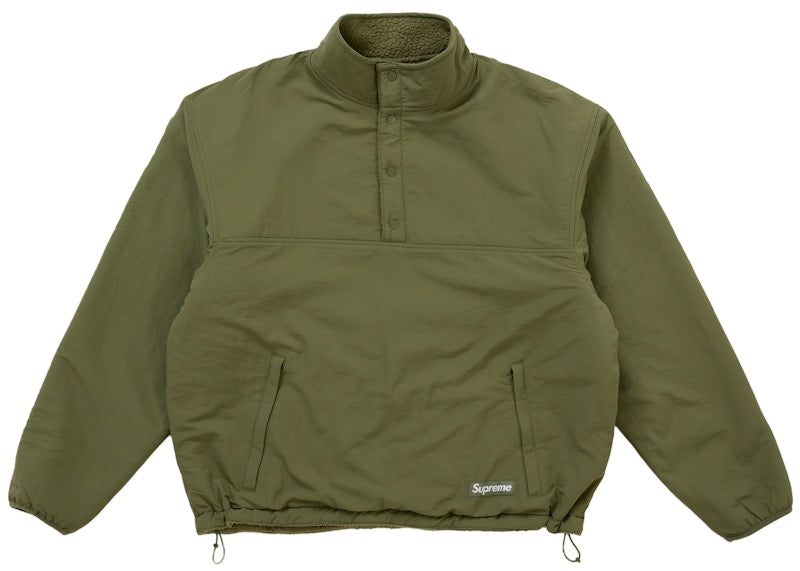 Supreme Polartec Shearling Reversible Pullover (FW25) Olive