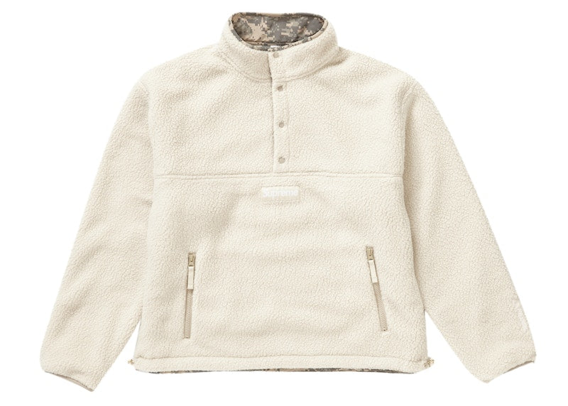 Supreme Polartec Shearling Reversible Pullover Natural