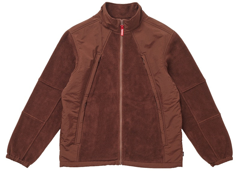Supreme Polartec Zip Up Jacket Brown