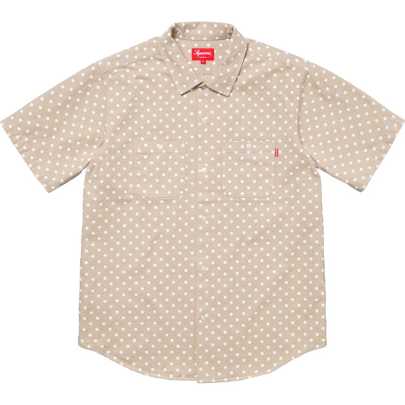 Supreme Polka Dot Denim Shirt Khaki