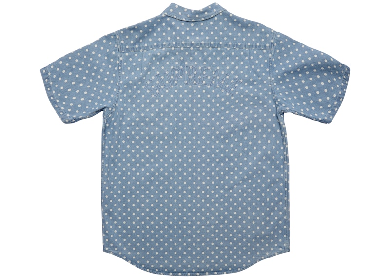 Supreme Polka Dot Denim Shirt Light Blue