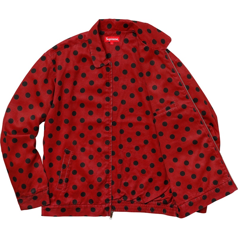 Supreme Polka Dots Rayon Work Jacket Red