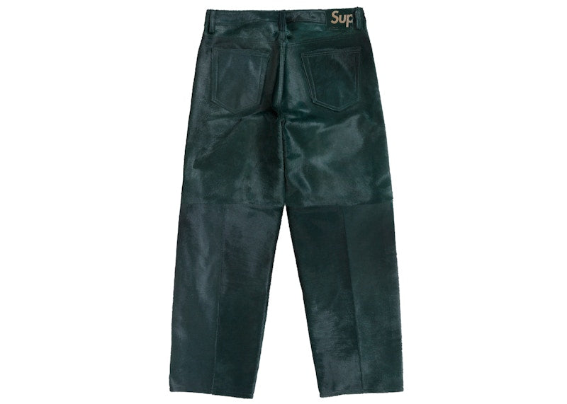 Supreme Ponyhair Loose Fit 5-Pocket Jean Green