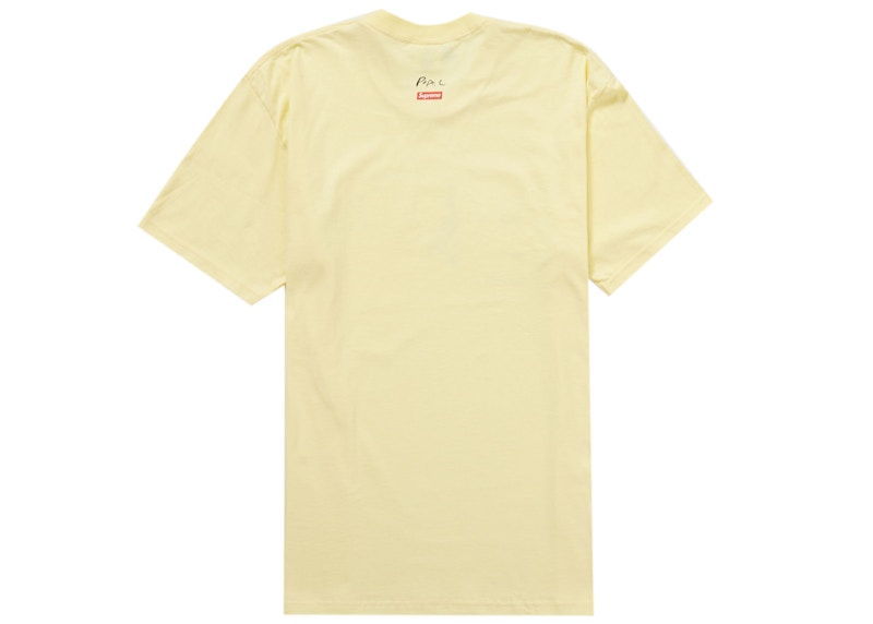 Supreme Pope.L Training Crawl Tee Pale Yellow