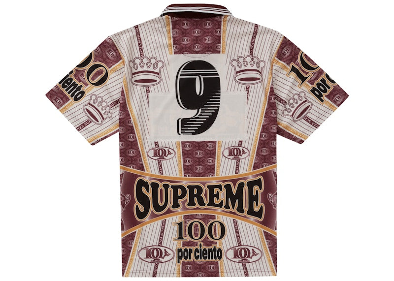 Supreme Por Ciento Soccer Jersey Burgundy